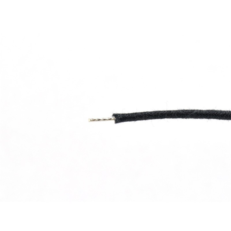 Cable para circuitos AWG22 Textil Vintage Negro 1m